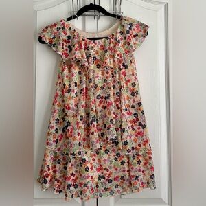 PEEK GIRLS DRESS,  MULTICOLORED  TIERED, FLORAL, size 8